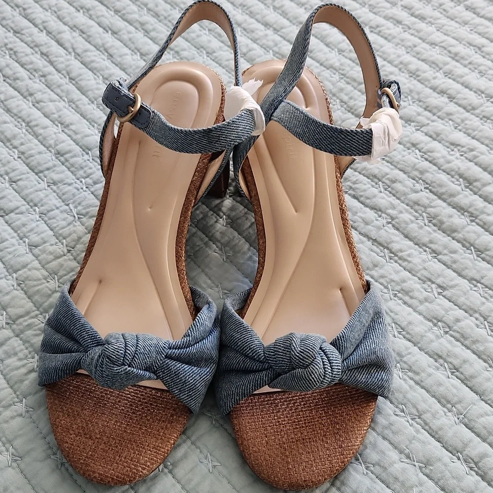 NEW Easy Spirit Denim Sandals 8.5 - Picture 6 of 8